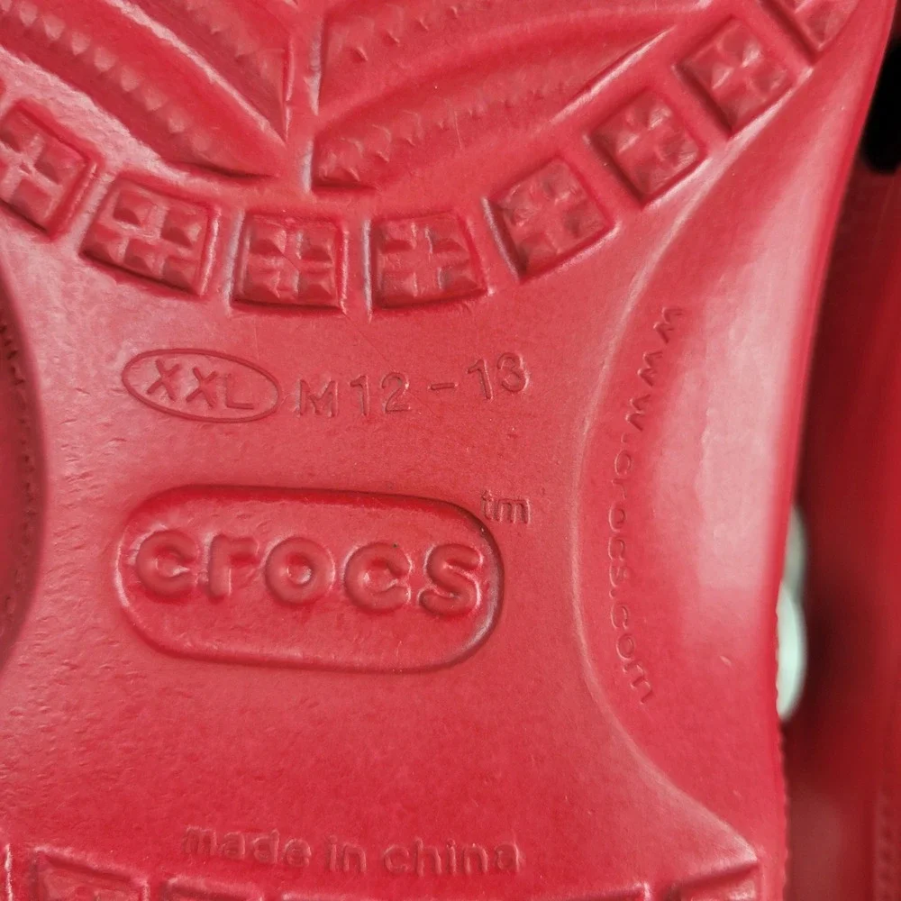 NEW Crocs Ohio State Clogs Shoes‎ Red White Size XXL Men's 12-13